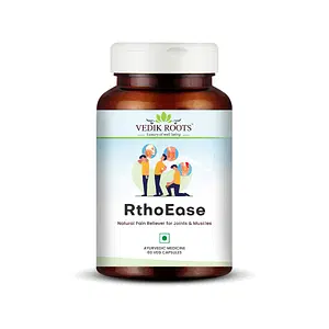 Vedikroots RthoEase | Herbal Supplement to manage Joint Pain & Bone Health | Helps reduce Inflammation | Provides Relief from Body Aches | 60 Veg Capsules