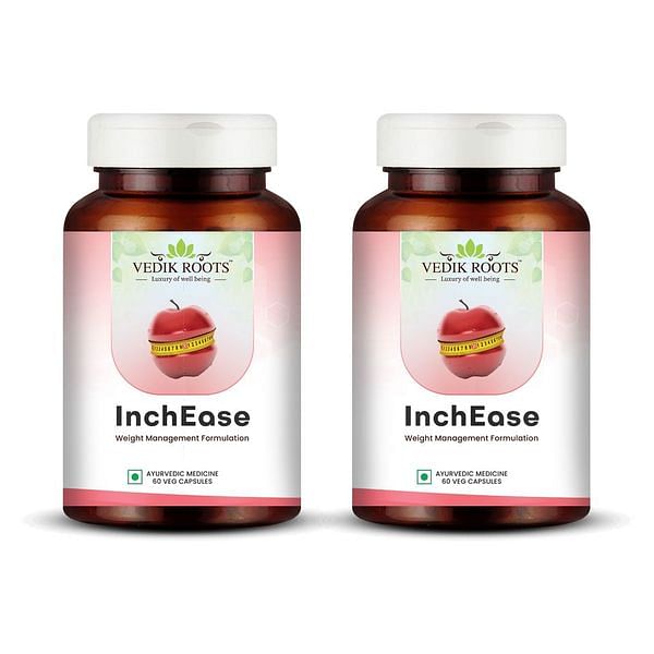 

Vedikroots InchEase | Ayurvedic Supplement for Healthy Weight Loss Management | Helps Manage Cholesterol Levels | Helps Improve Metabolism | 60 Veg...