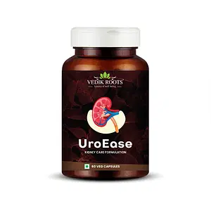 Vedikroots UroEase | Ayurvedic Herbal Supplement to Help Maintain Kidney Health & Uric Acid Level | Provides Support to Manage Urinary Tract | 60 Veg Capsules