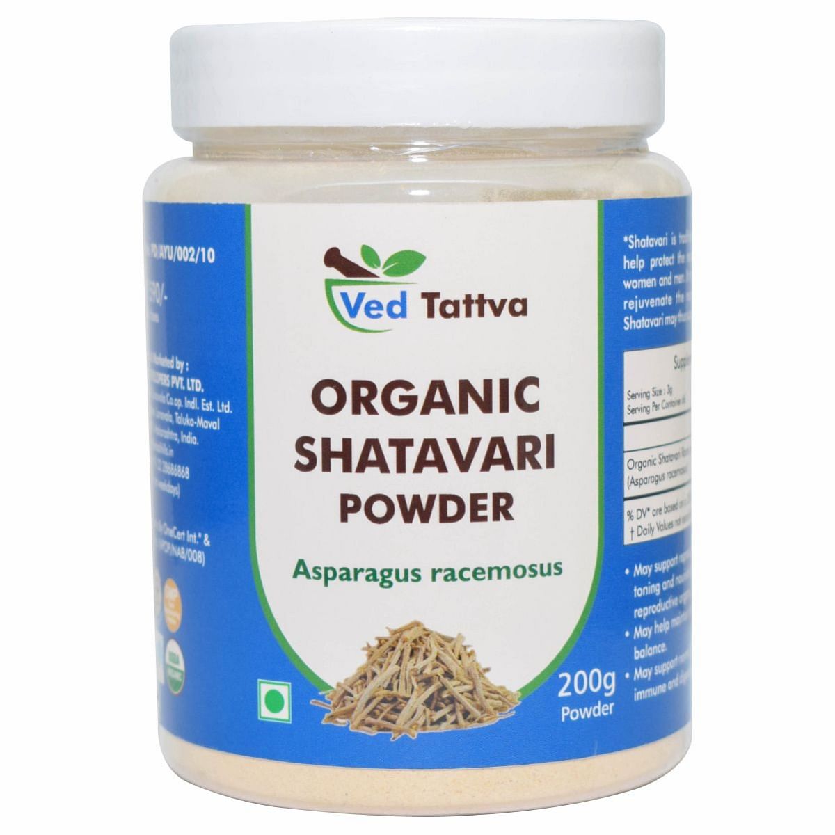 

Ved Tattva Organic Shatavari Powder 200 gms