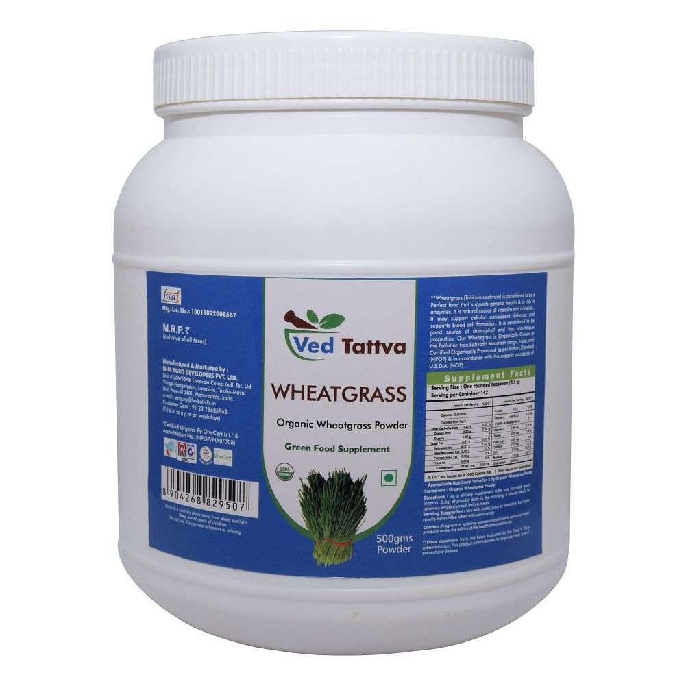 

Ved Tattva Wheatgrass 500 gm Powder - Saver Pack