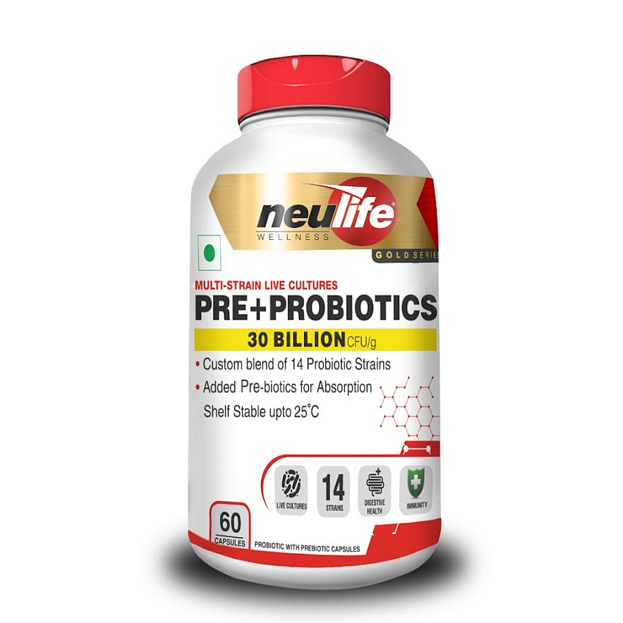 

NEULIFE Temperature Stable PROBIOTICS Supplement 30 billion CFU for Men & Women, 14 Strains Live Cultures (60 caps)