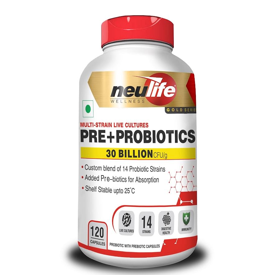 

NEULIFE Temperature Stable PROBIOTICS Supplement 30 billion CFU for Men & Women, 14 Strains Live Cultures (120 caps)