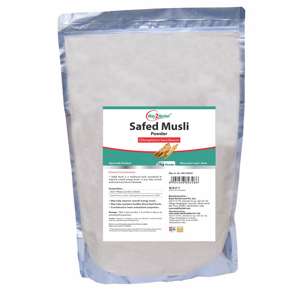 

Way2herbal Safed Musli powder - 1 kg