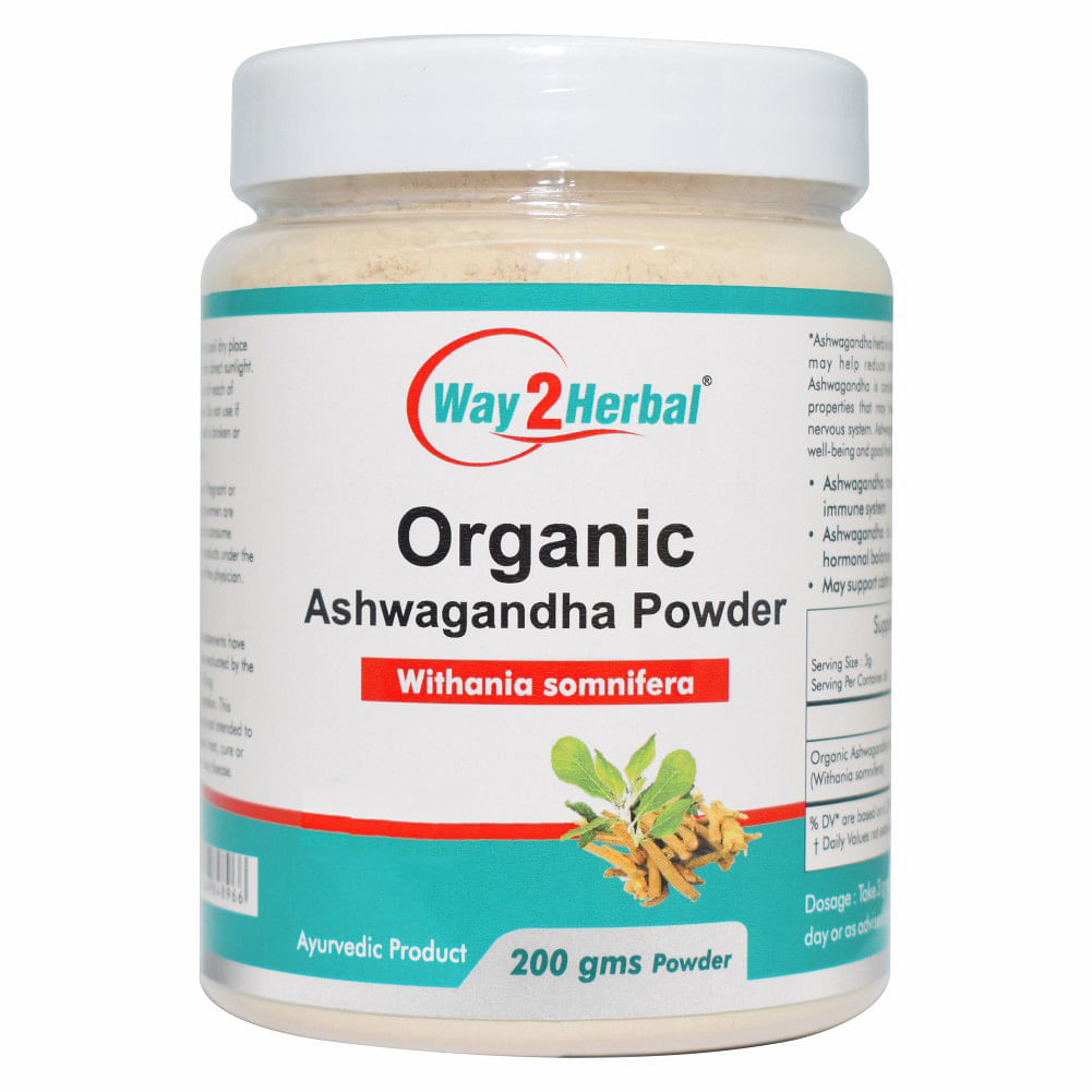 

Way2herbal Organic Ashwagandha Powder 200gms