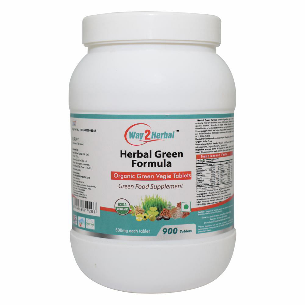 

Way2herbal Herbal Green Formula - 900 Tablets Value Pack