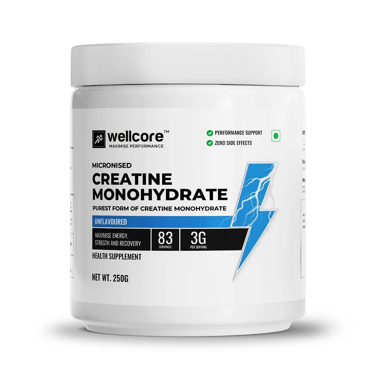 

Wellcore Micronised Creatine Monohydrate 100% Pure Creatine | Unflavored | Enhanced Absorption | Supports Athletic Performance and Power | Creatine...