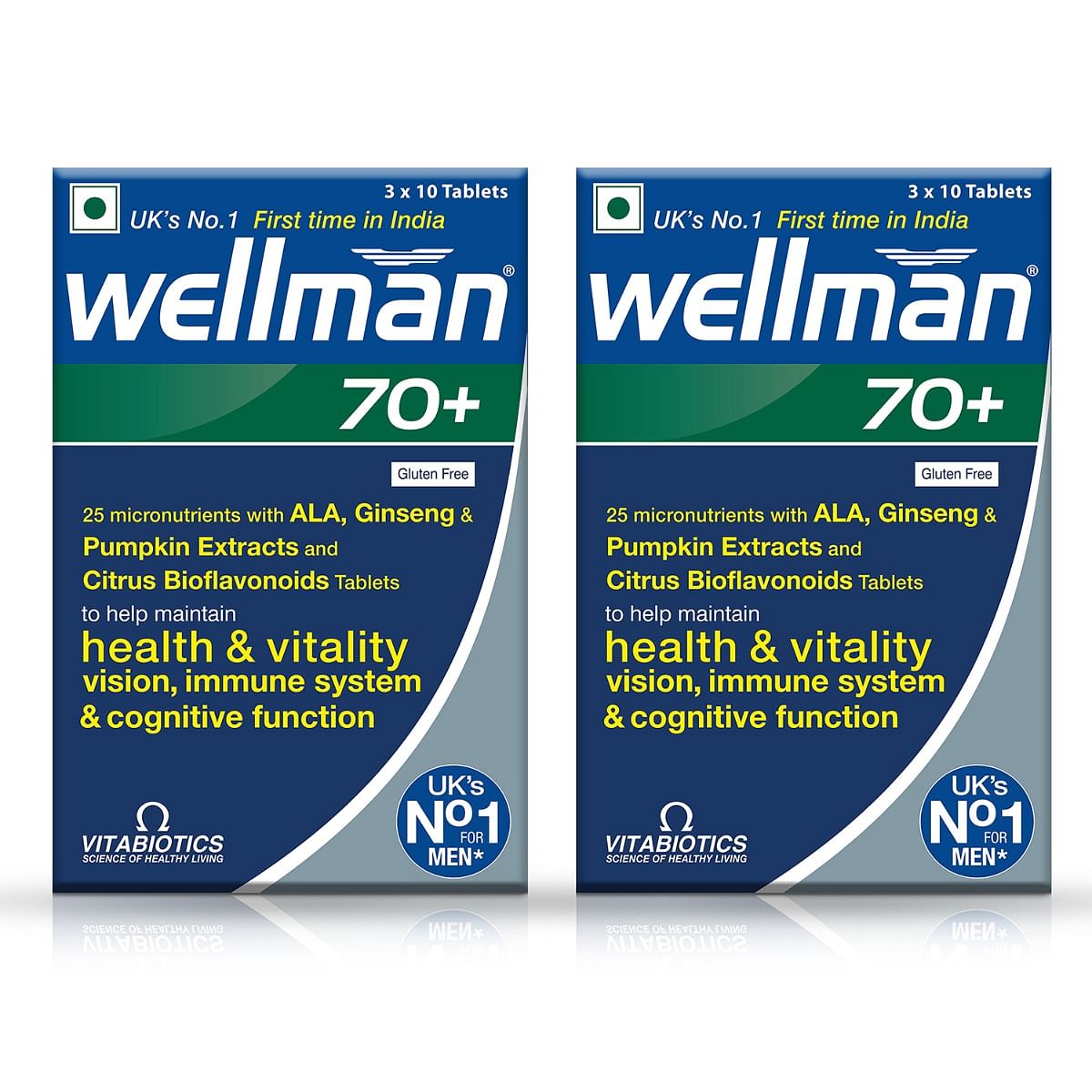 

Wellman 70+ - Health Supplements (30 Nutrients) - 30 Tablets (Pack of 2)