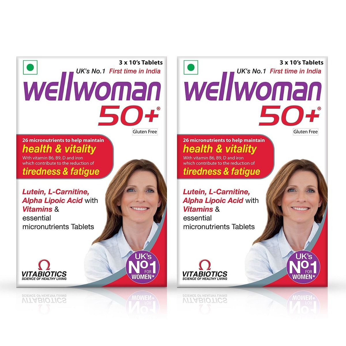Wellwoman 50+ - Health Supplements (26 Vitamins and Minerals) - 30 Tablets (Pack of 2)