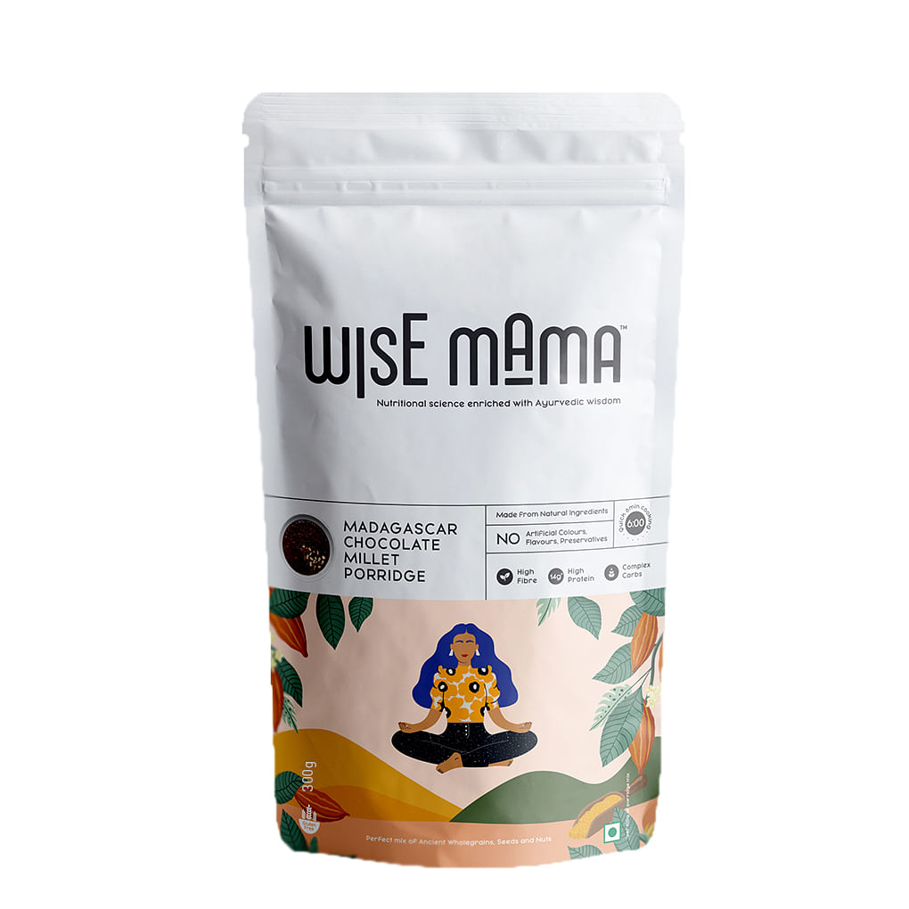 

Wise Mama Madagascar Chocolate Millet Porridge (Daliya / Dalia), High Fibre, High Protein, Complex Carbs, Gluten Free - 300 Gm (Pack Of 1)