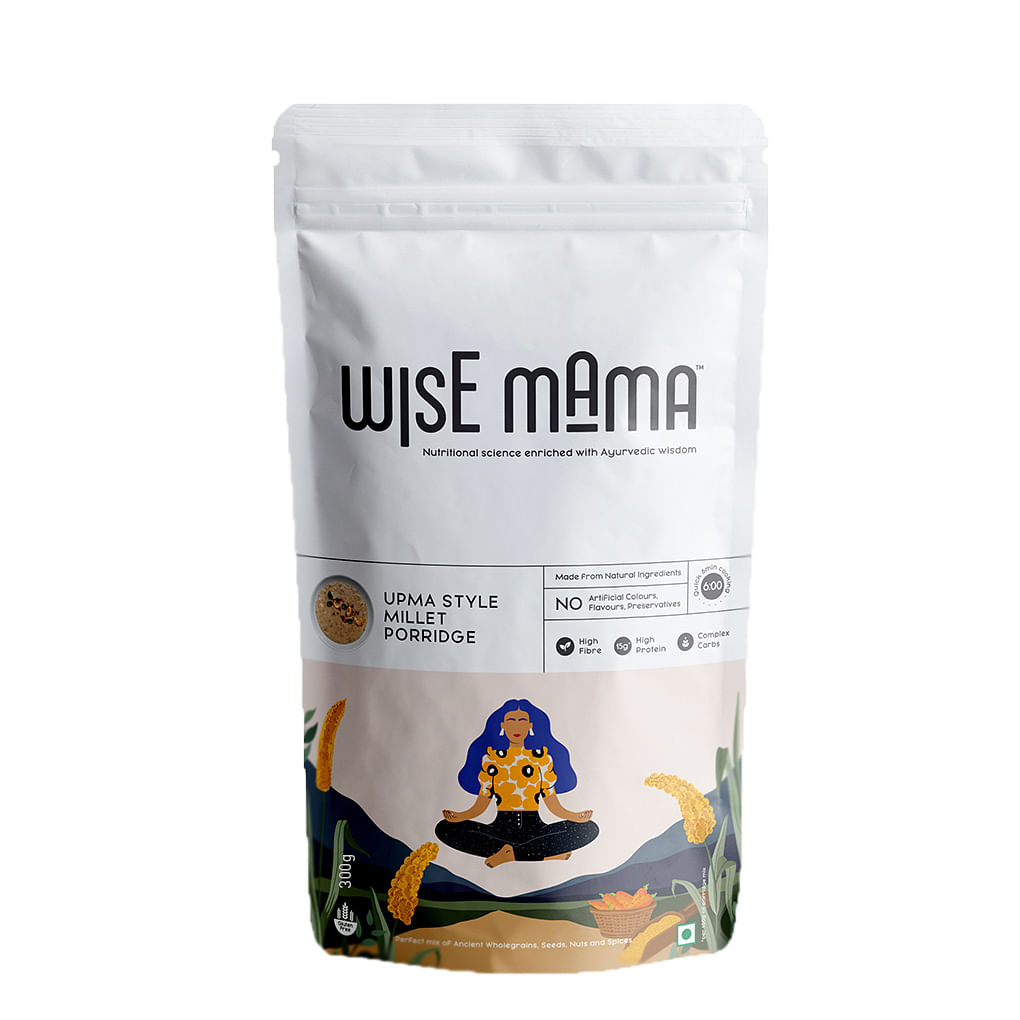 

Wise Mama Upma Style Millet Porridge | Breakfast Cereals | High Fibre | High Protein | Complex Carbs | Gluten Free | Ready to Cook - 300 Gm (Pack O...