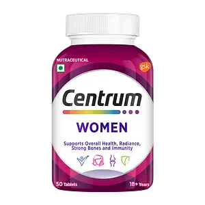 Centrum Women, with Biotin, Vitamin C & 22 vital Nutrients for Overall Health, Radiance, Strong Bones & Immunity (Veg) |World's No.1 Multivitamin