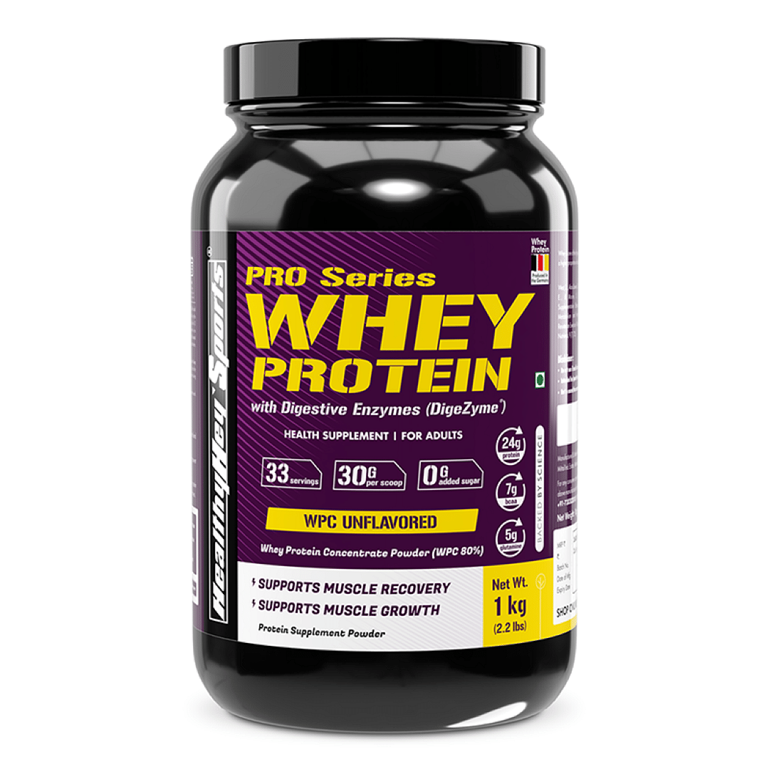 

HealthyHey Sports Whey Protein Concentrate - Unflavoured - 1kg