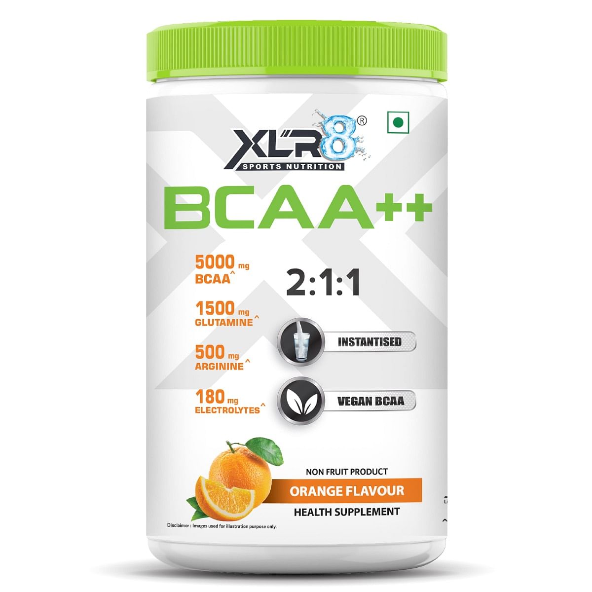 

XLR8 BCAA++ Powder Supplement - Vegan Instantised BCAA (450 g, Orange)