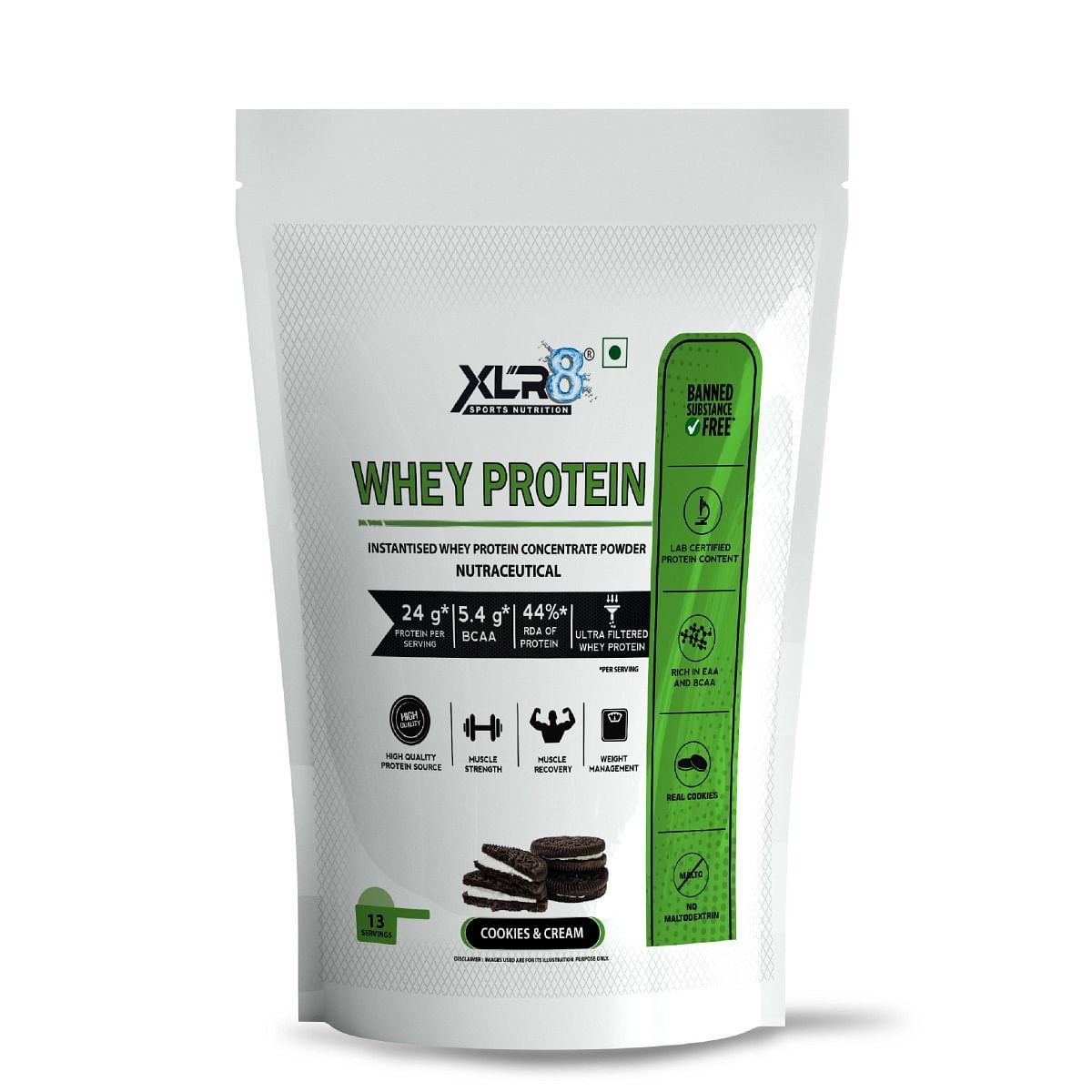 

XLR8 WHEY PROTEIN COOKIES & CREAM 1LB