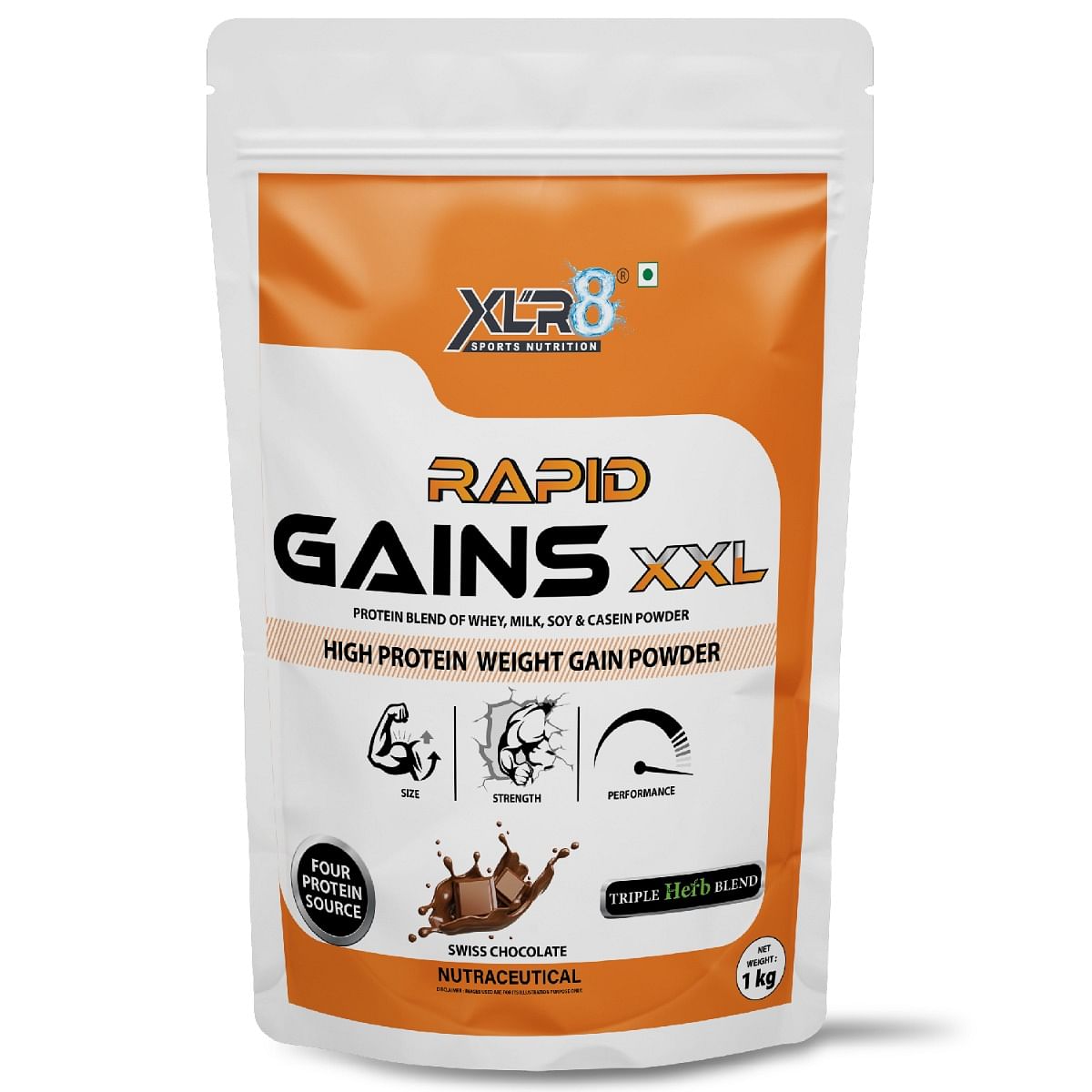 

XLR8 RAPID GAINS XXL SWISS CHOCOLATE 1KG