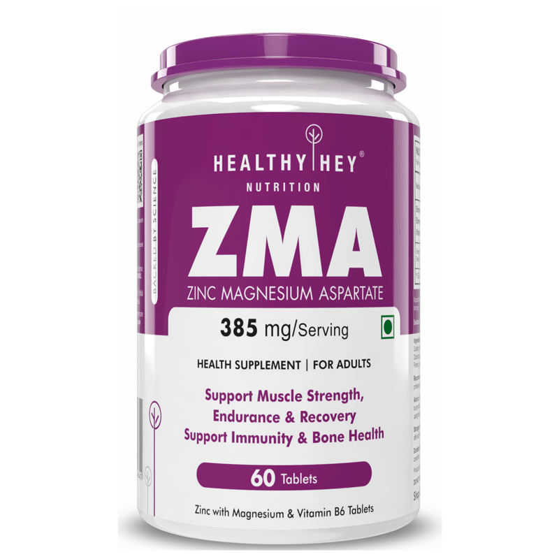 

HealthyHey Nutrition ZMA - Zinc Magnesium Aspartate - 60 Tablets
