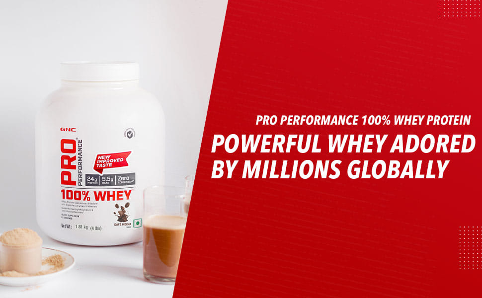GNC Pro Performance 100% Whey Protein Powder | Boosts Strength ...