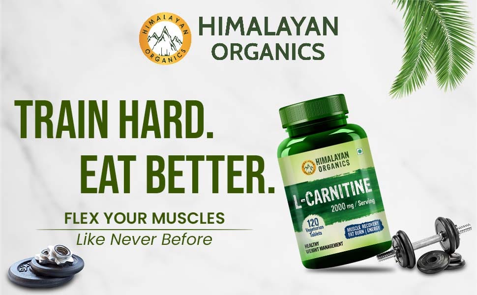 Vlado's Himalayan Organics L-Carnitine 2000mg/Serve | Supports Muscle  Recovery, Fat Burn & Energy | 120 Veg Tablets