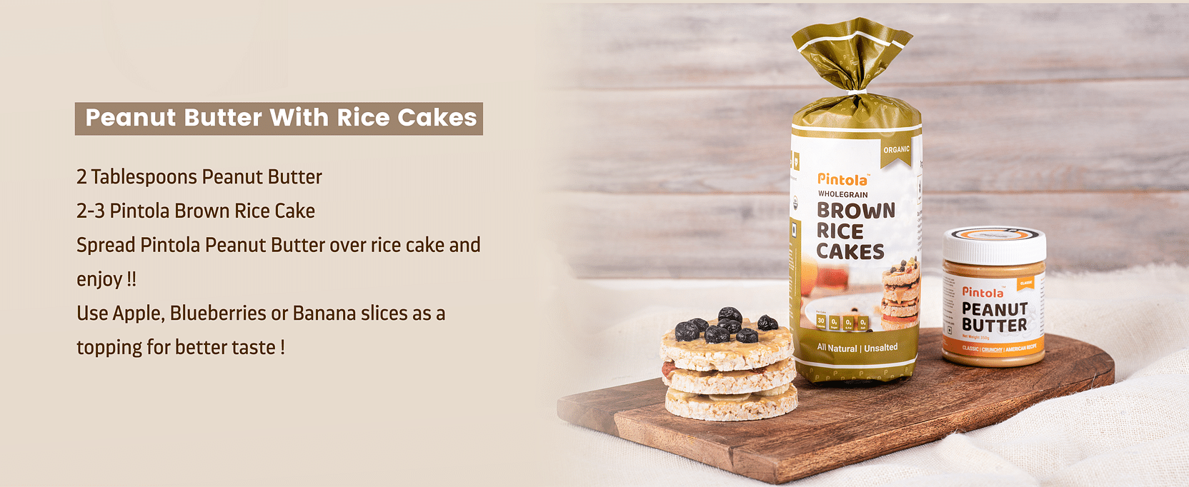 Pintola High Protein Peanut Butter and Brown Rice Cakes! | Saket Gokhale's  choice for a nutritious evening snack is Pintola High Protein Peanut Butter  and Brown Rice Cakes! . . Shop now: